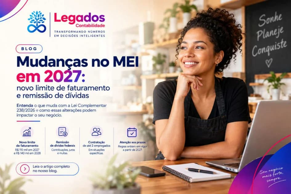 Mudanças no MEI em 2027: novo limite de faturamento, perdão de dívidas e o que o empreendedor precisa saber
